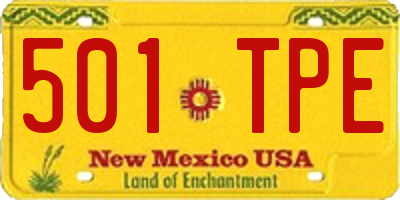 NM license plate 501TPE