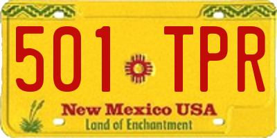 NM license plate 501TPR