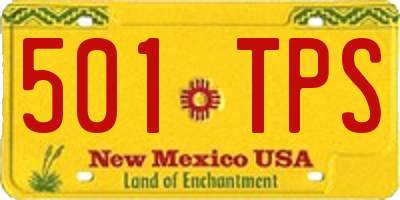NM license plate 501TPS
