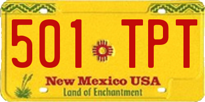 NM license plate 501TPT
