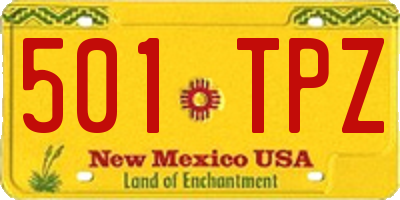 NM license plate 501TPZ