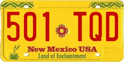 NM license plate 501TQD