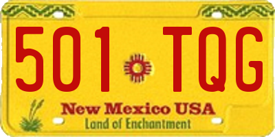 NM license plate 501TQG