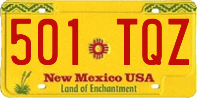 NM license plate 501TQZ