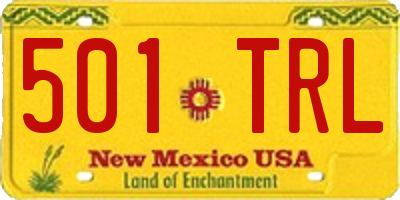 NM license plate 501TRL