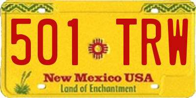 NM license plate 501TRW