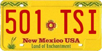 NM license plate 501TSI
