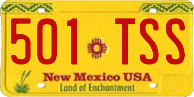 NM license plate 501TSS