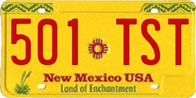 NM license plate 501TST