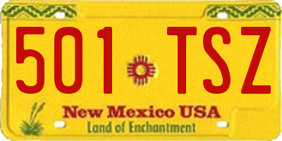 NM license plate 501TSZ