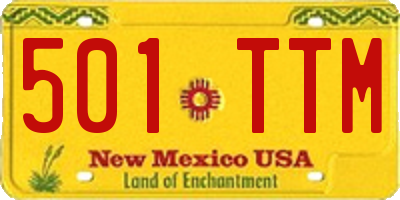 NM license plate 501TTM