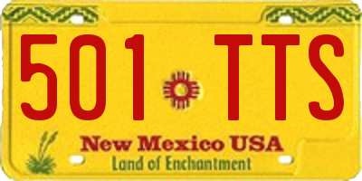 NM license plate 501TTS