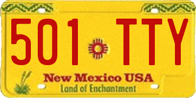 NM license plate 501TTY