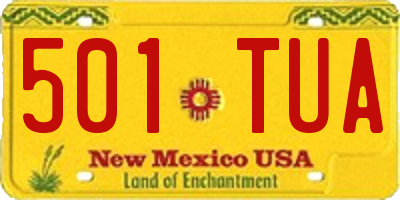 NM license plate 501TUA