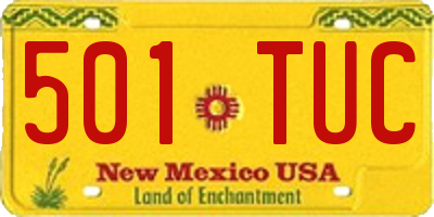 NM license plate 501TUC