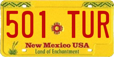 NM license plate 501TUR