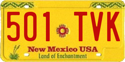 NM license plate 501TVK
