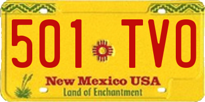 NM license plate 501TVO