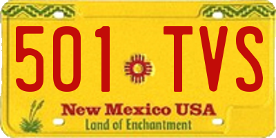 NM license plate 501TVS