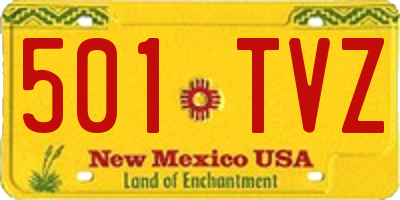 NM license plate 501TVZ