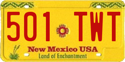 NM license plate 501TWT