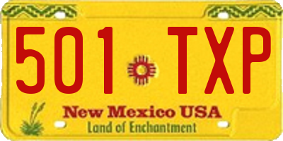 NM license plate 501TXP