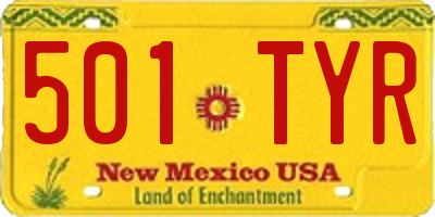NM license plate 501TYR