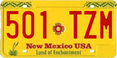 NM license plate 501TZM