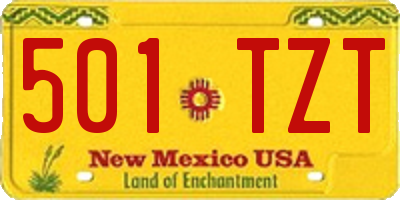 NM license plate 501TZT