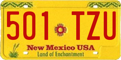 NM license plate 501TZU