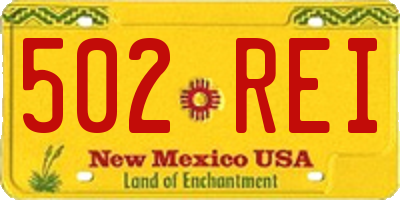 NM license plate 502REI