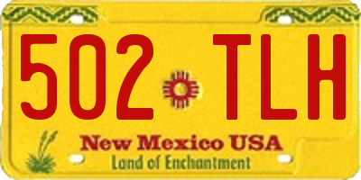 NM license plate 502TLH