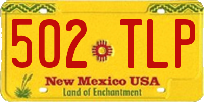 NM license plate 502TLP