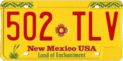 NM license plate 502TLV