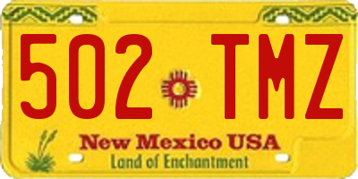 NM license plate 502TMZ