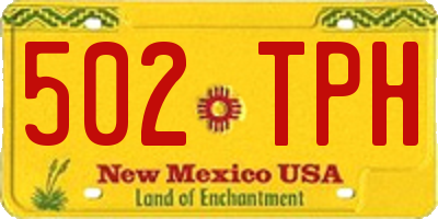 NM license plate 502TPH