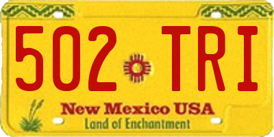NM license plate 502TRI