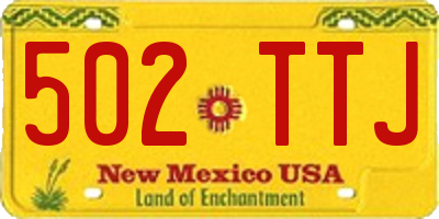 NM license plate 502TTJ