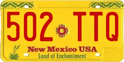 NM license plate 502TTQ