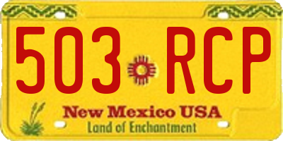NM license plate 503RCP