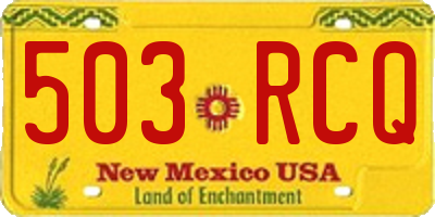NM license plate 503RCQ