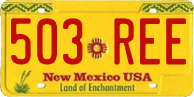 NM license plate 503REE