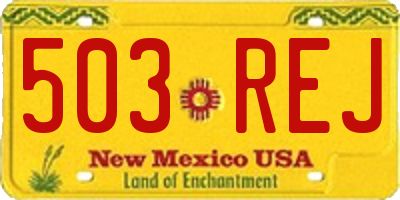 NM license plate 503REJ
