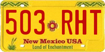 NM license plate 503RHT