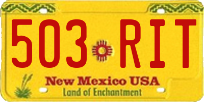 NM license plate 503RIT