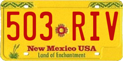 NM license plate 503RIV
