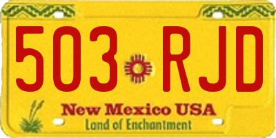 NM license plate 503RJD