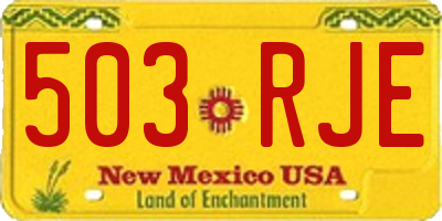 NM license plate 503RJE