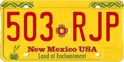 NM license plate 503RJP
