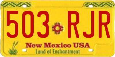 NM license plate 503RJR